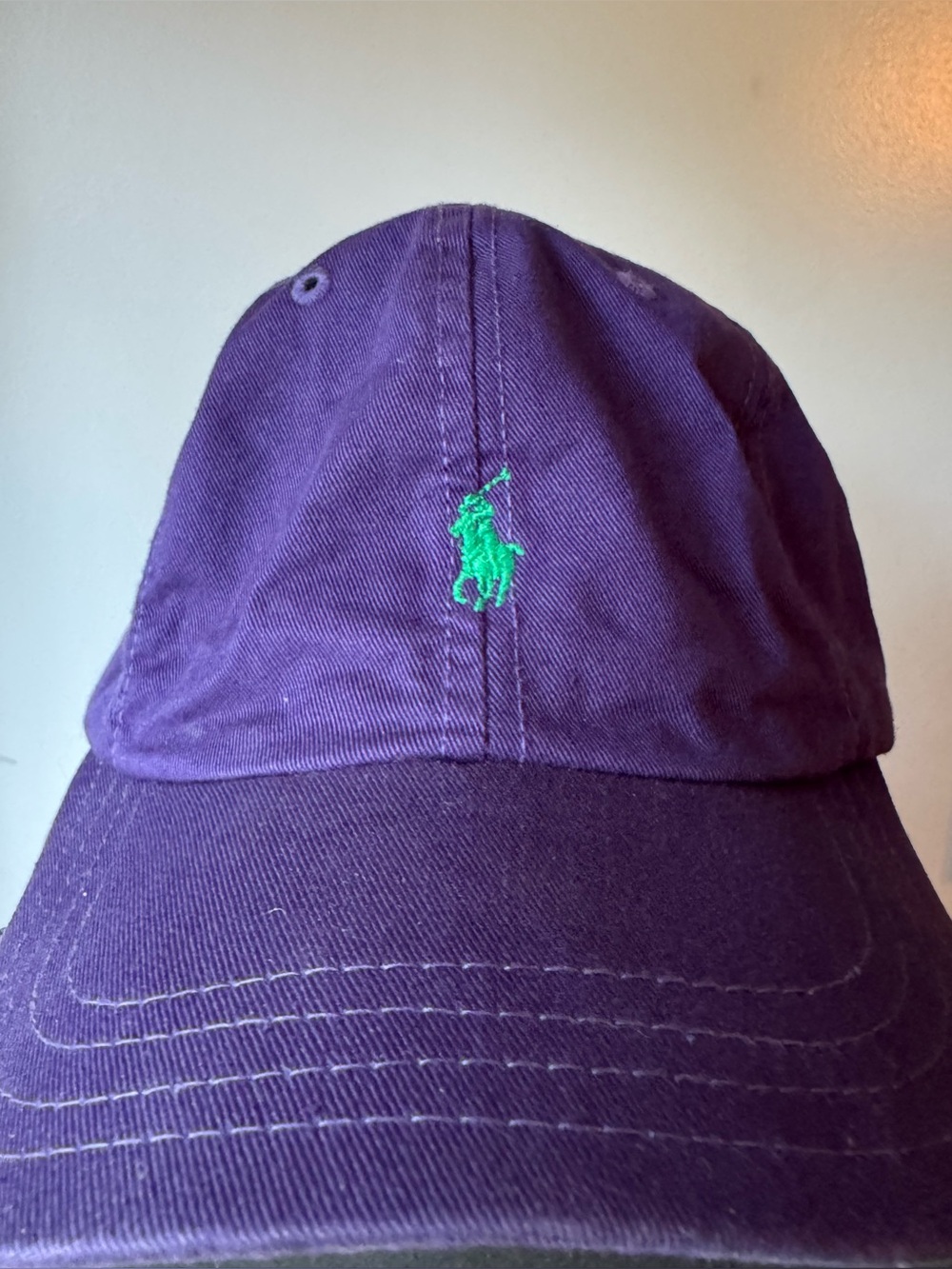 Polo by Ralph Lauren Purple Baseball Cap with Green Pony